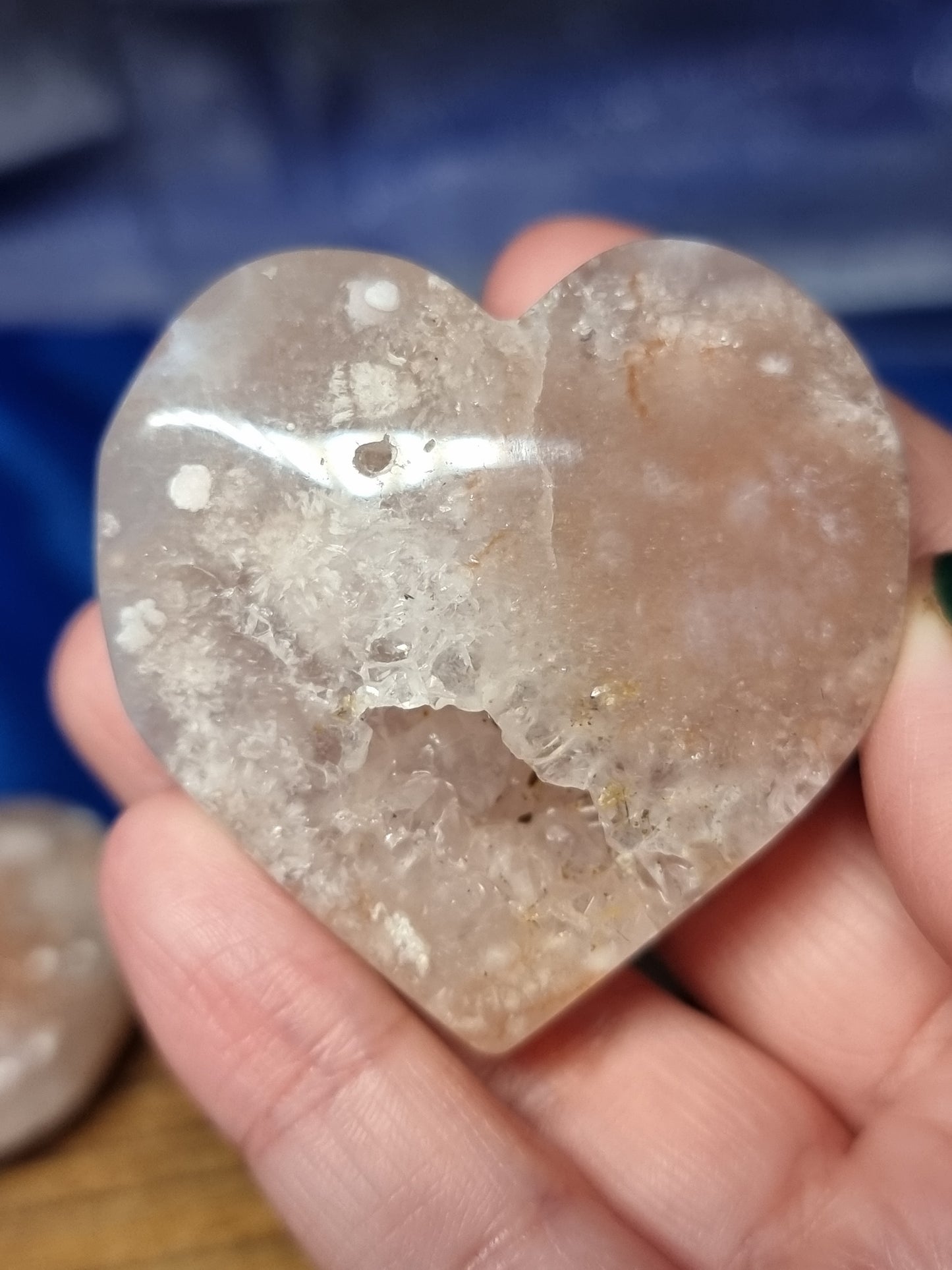 Pink amethyst hearts