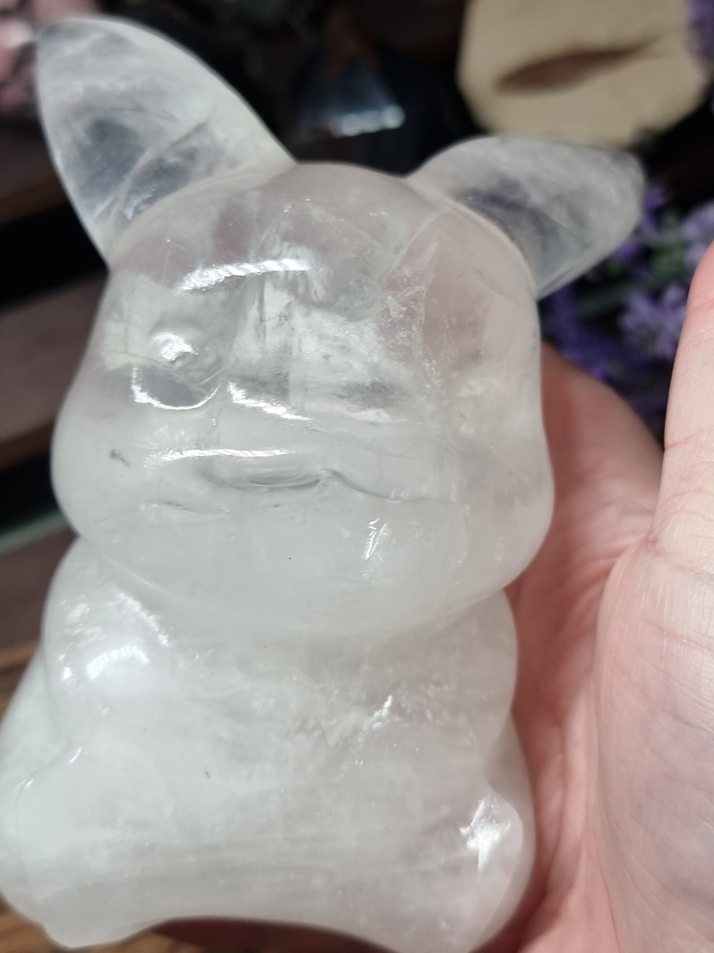 Clear quartz pikachu
