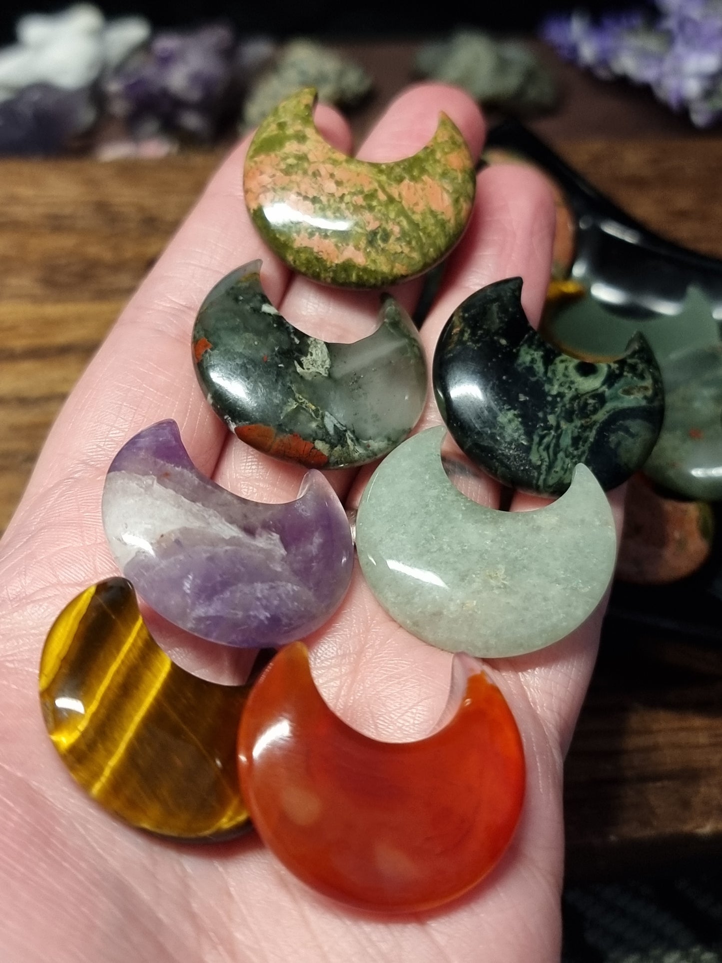 Small moon carvings