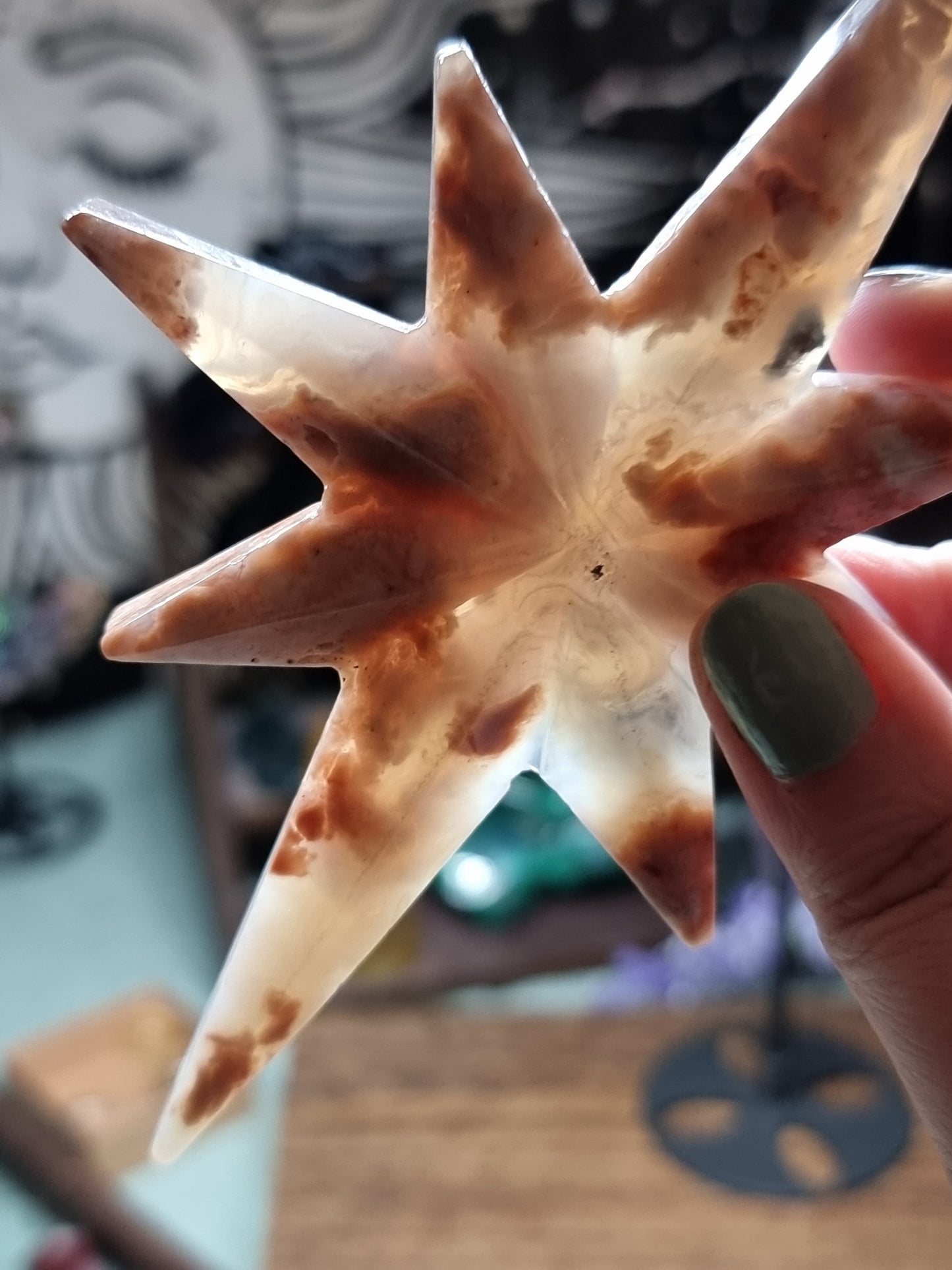 Pink agate star