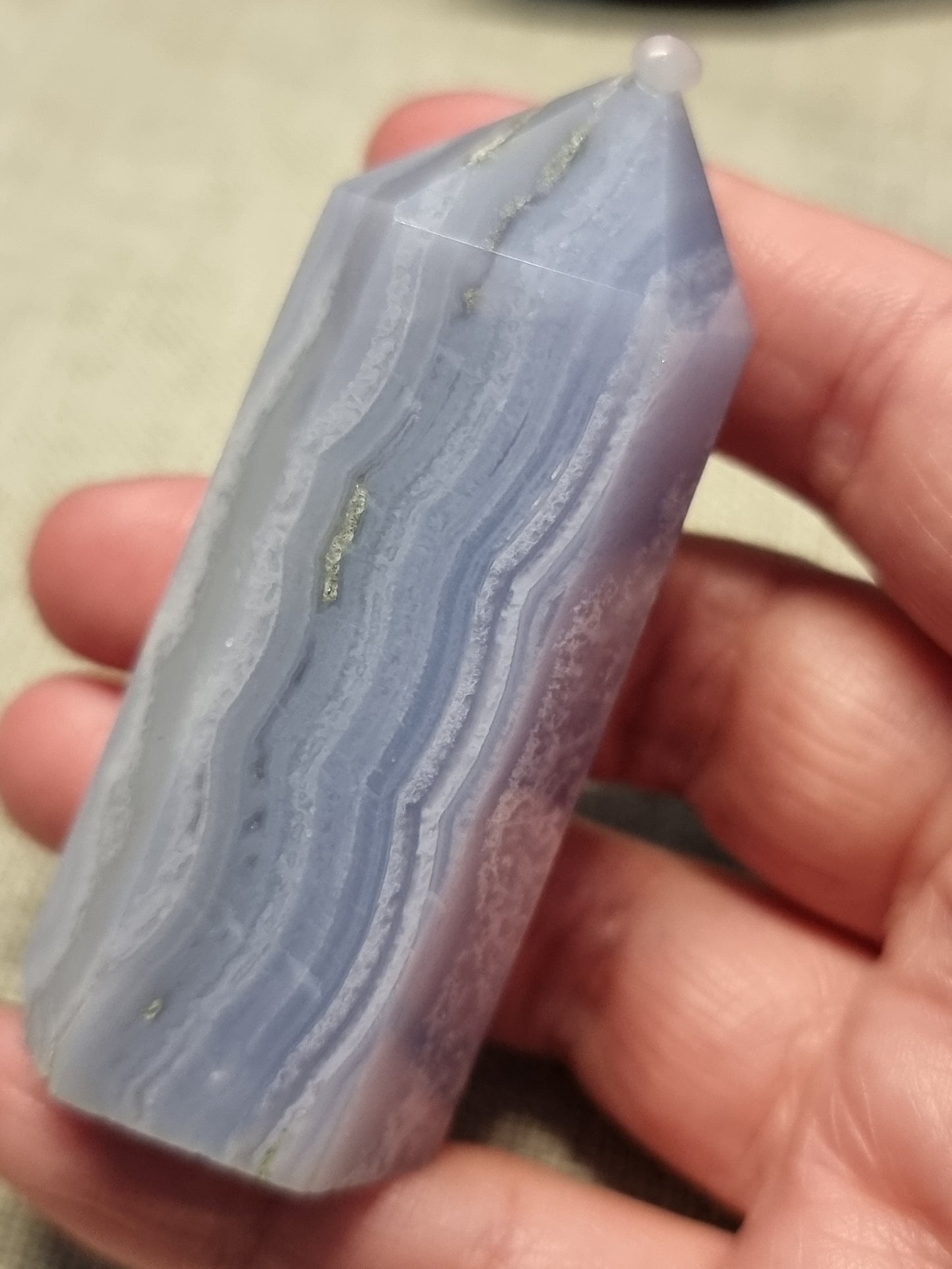 Namibian blue lace agate towers