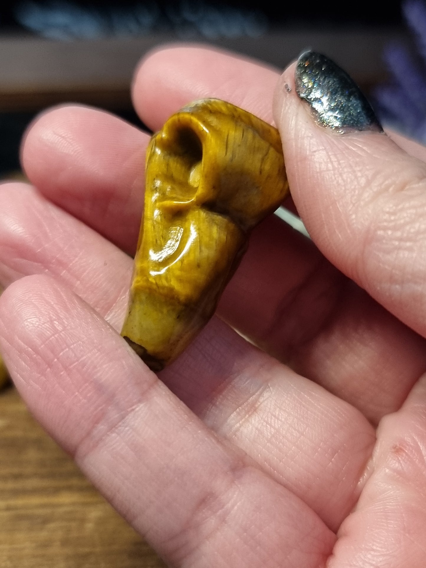 Bird skull carvings