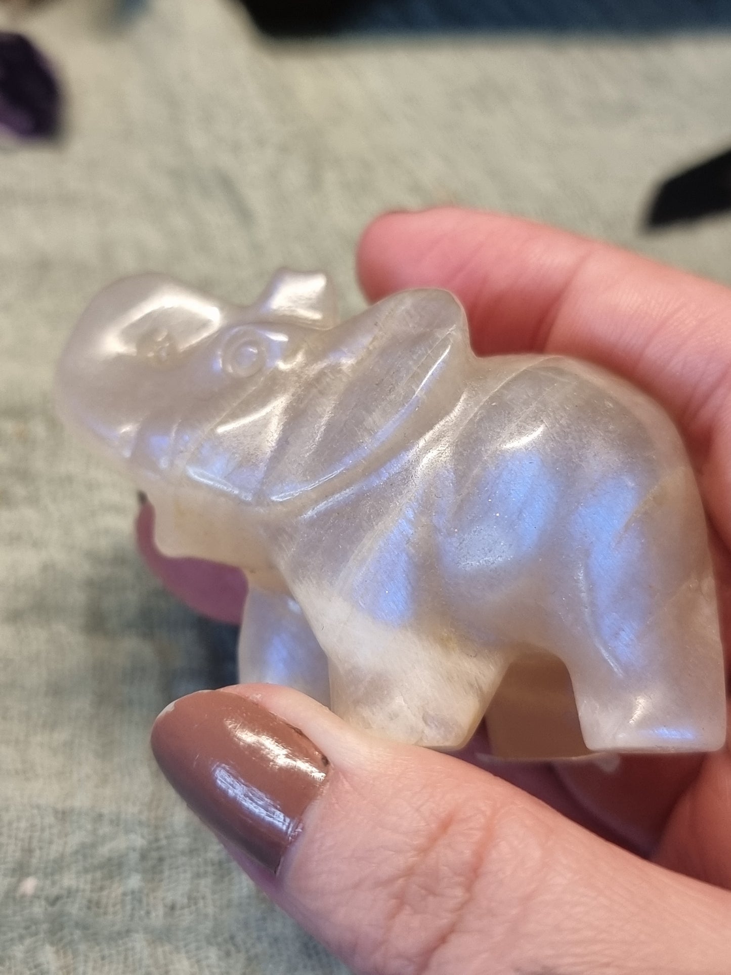 High quality moonstone elephant