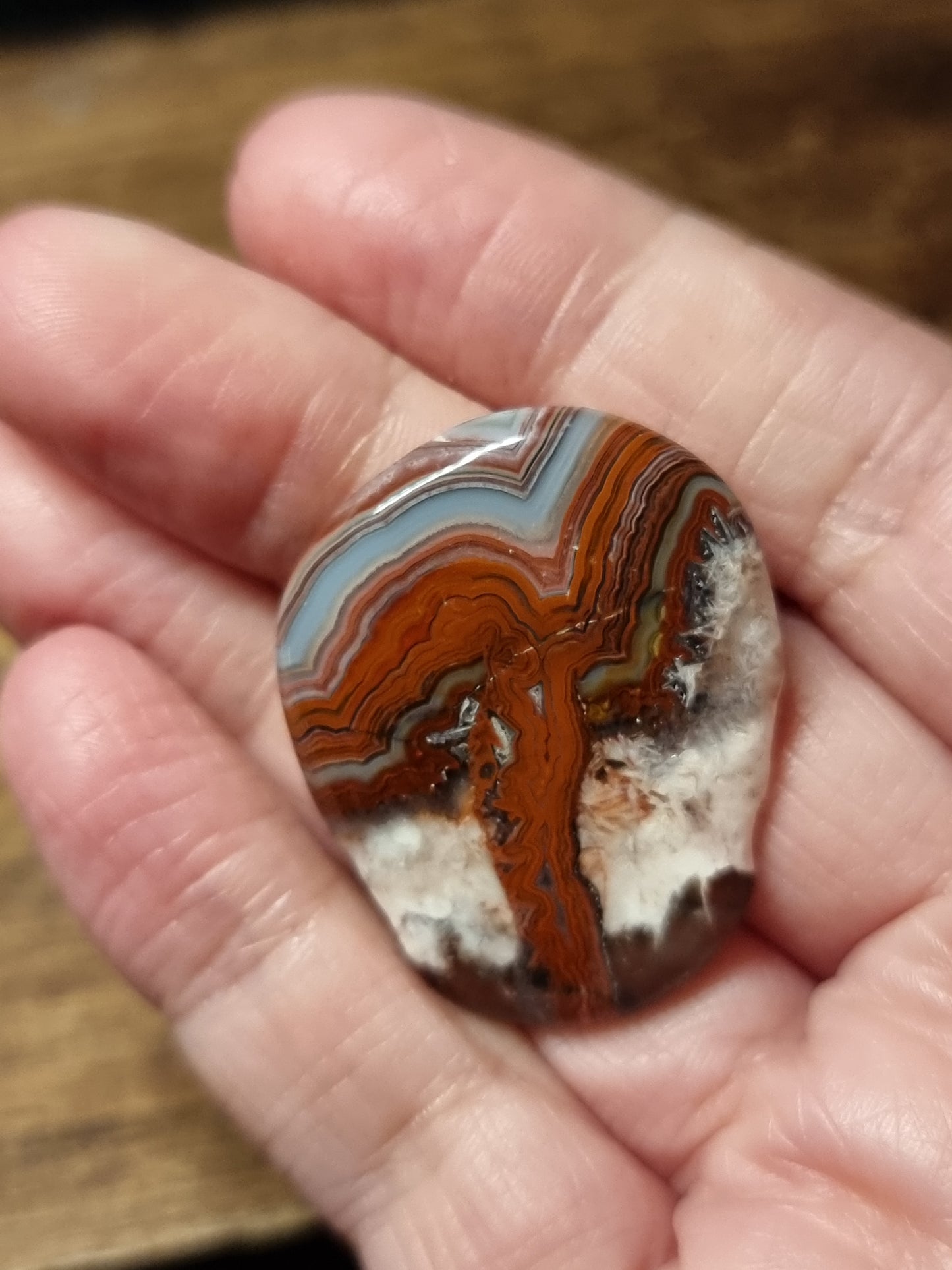 Mexican lace agate mini flatstones