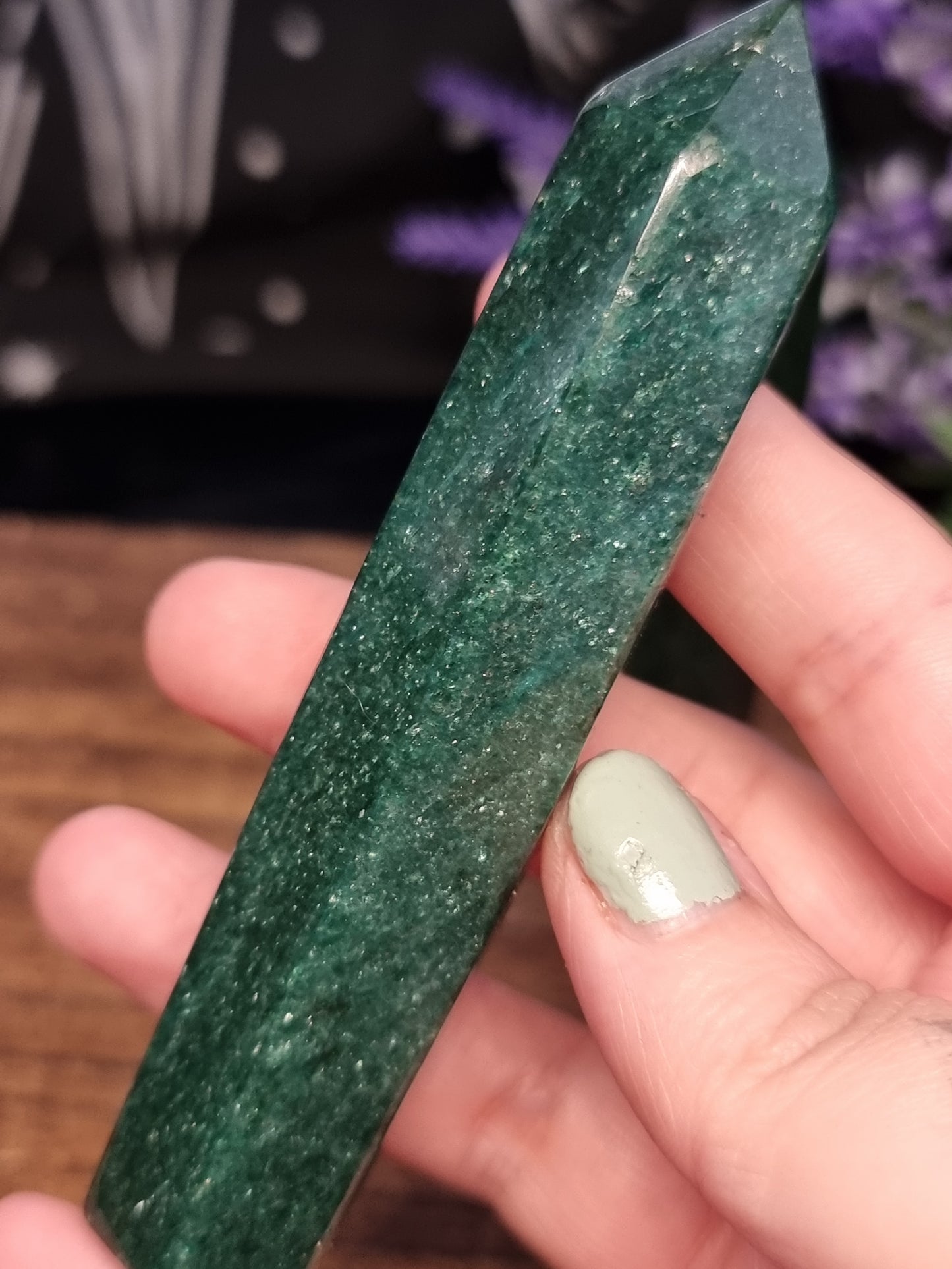 Green mica (Fuchsite) towers