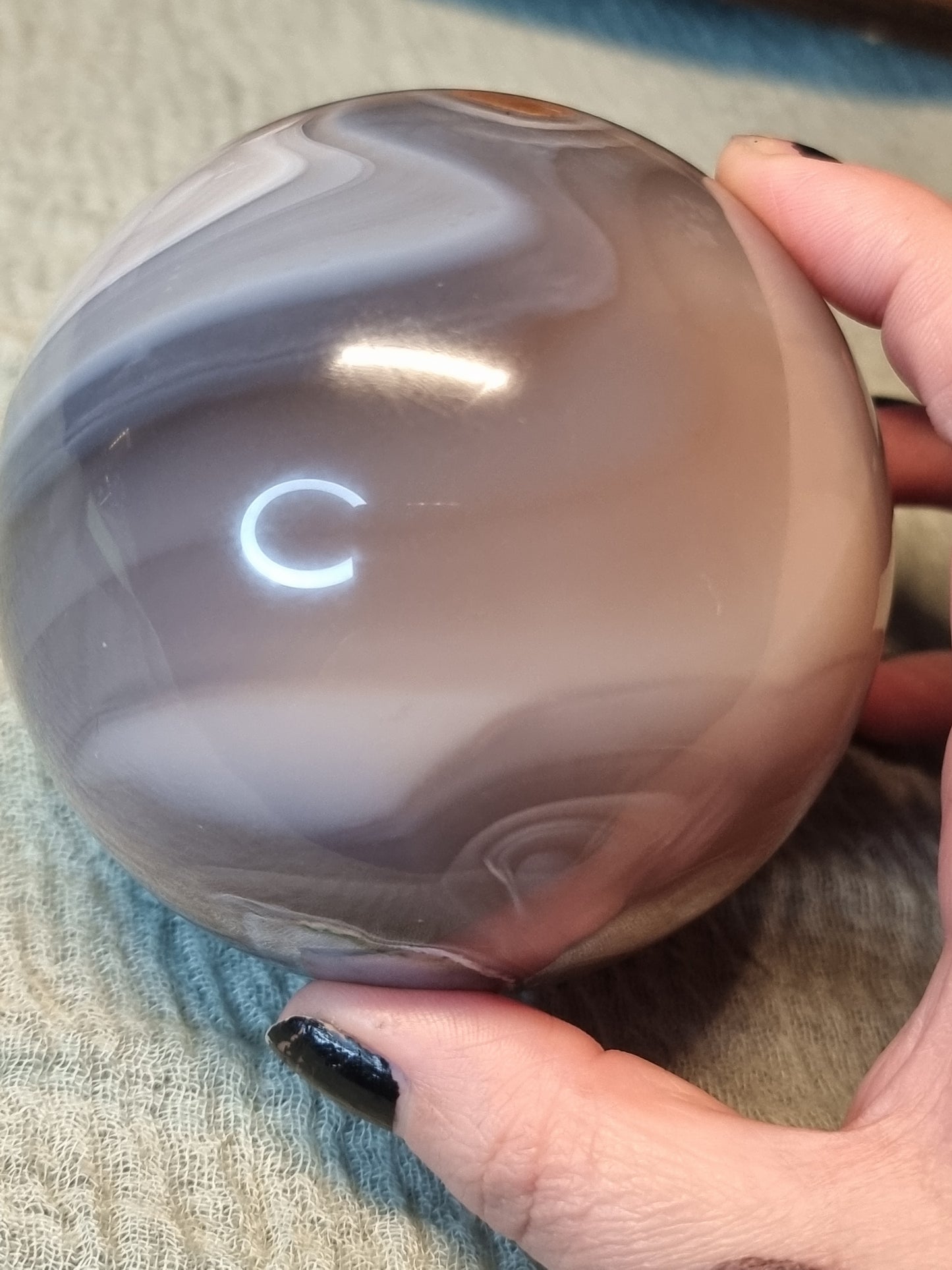Jelly agate large sphere