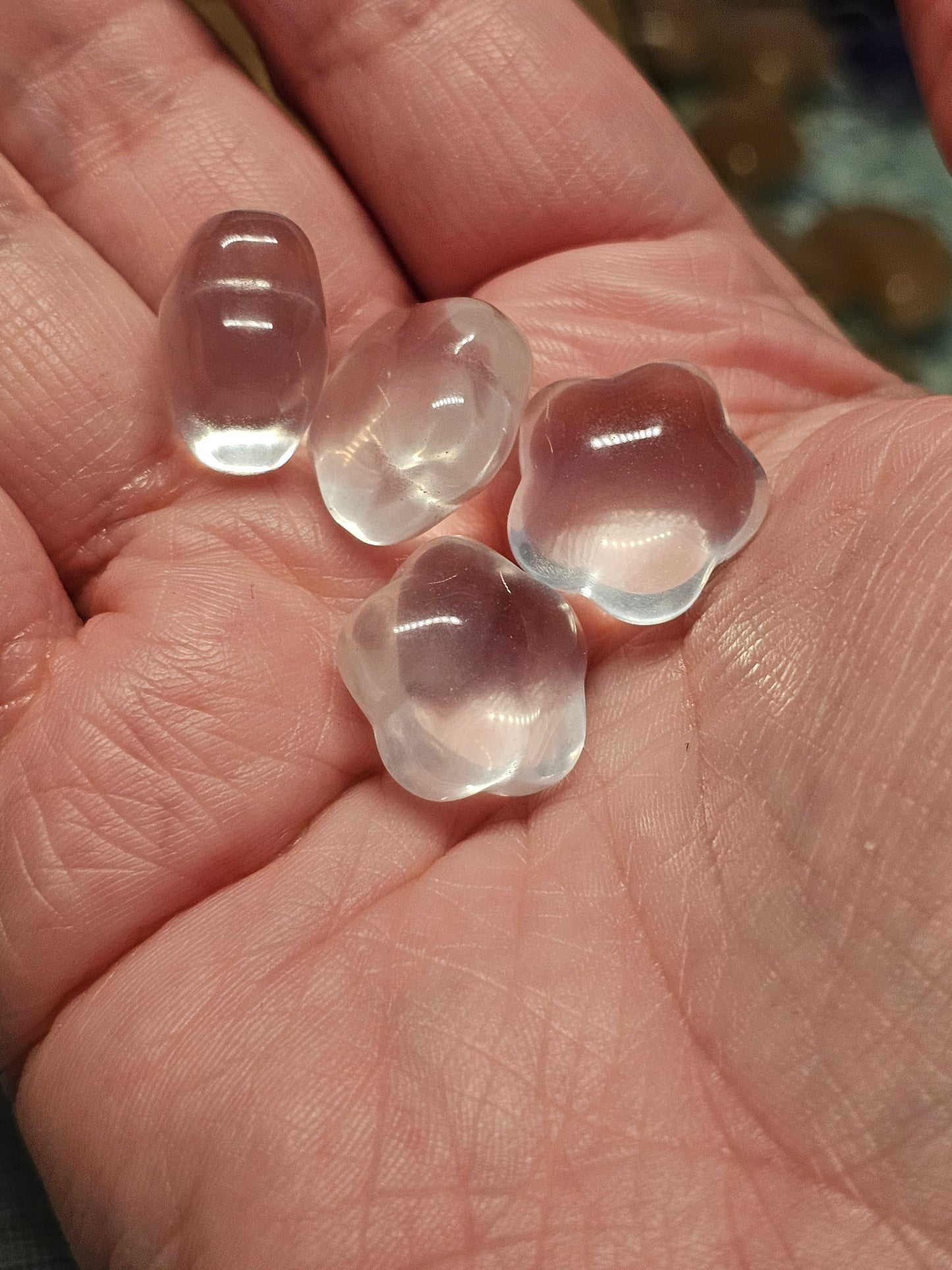 Mini clear quartz flowers