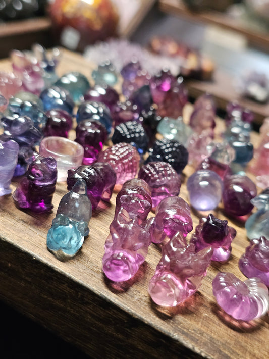 Mini fluorite carvings b3g1f