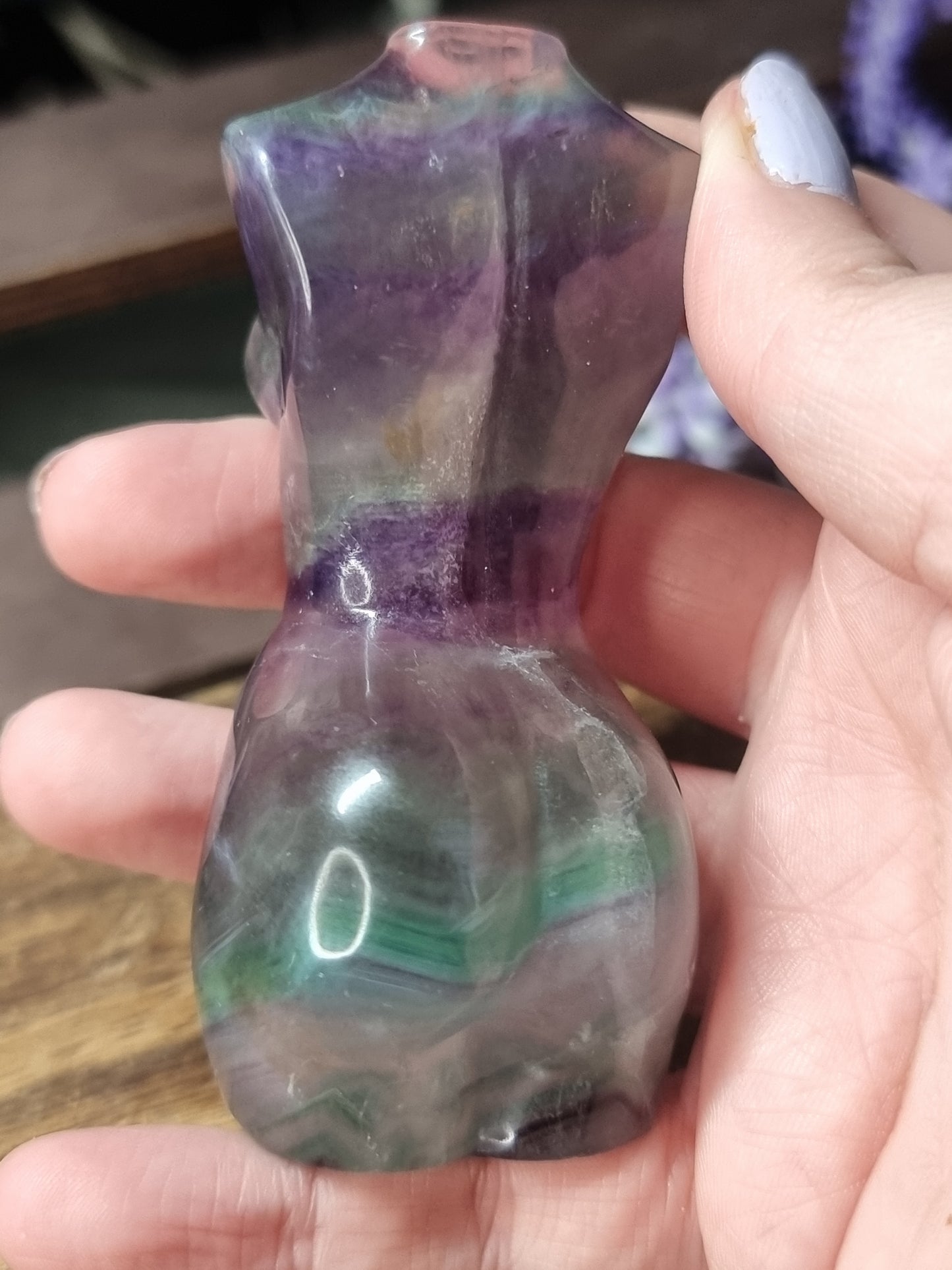 Fluorite body carving