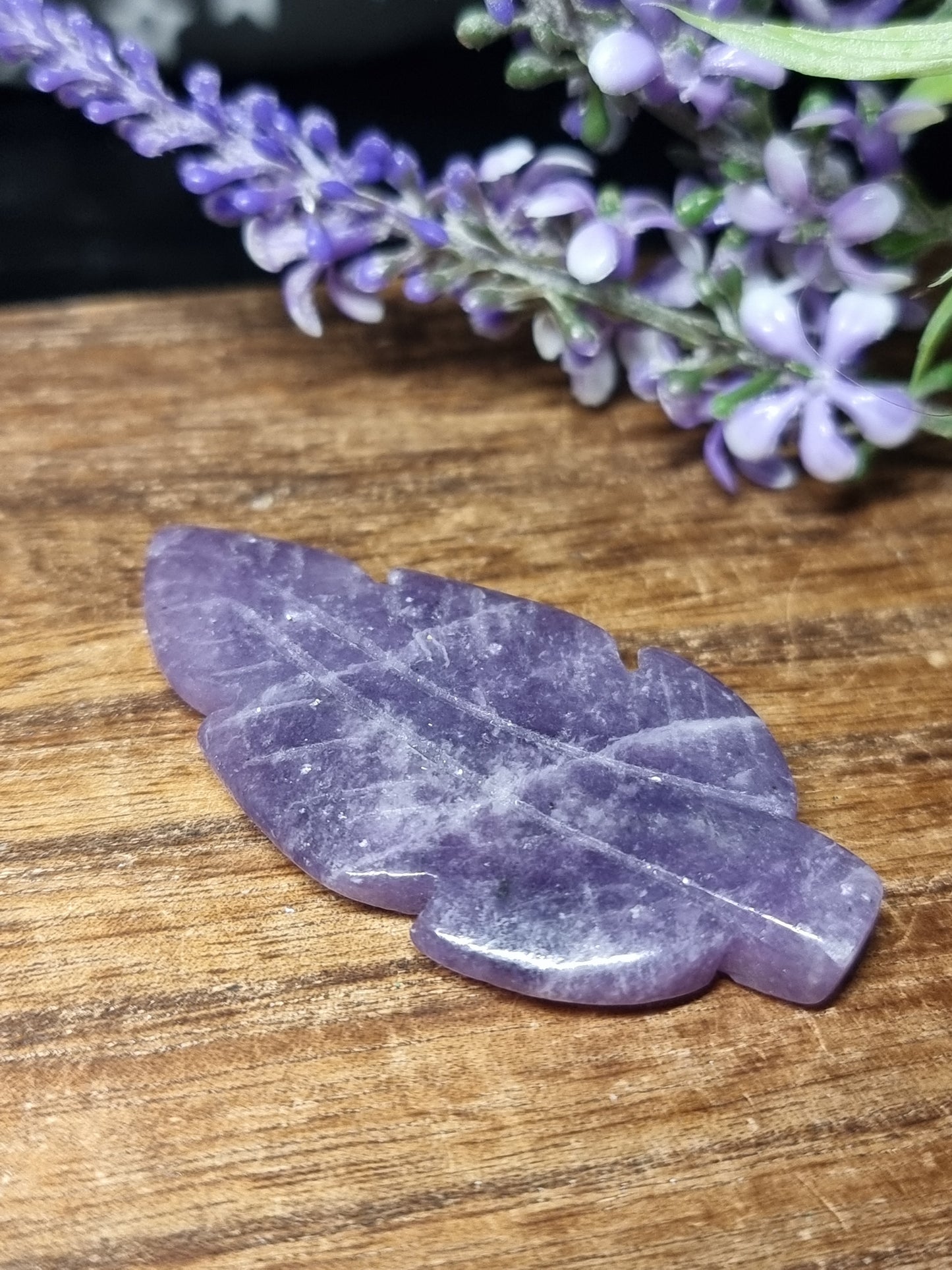 Lepidolite feather