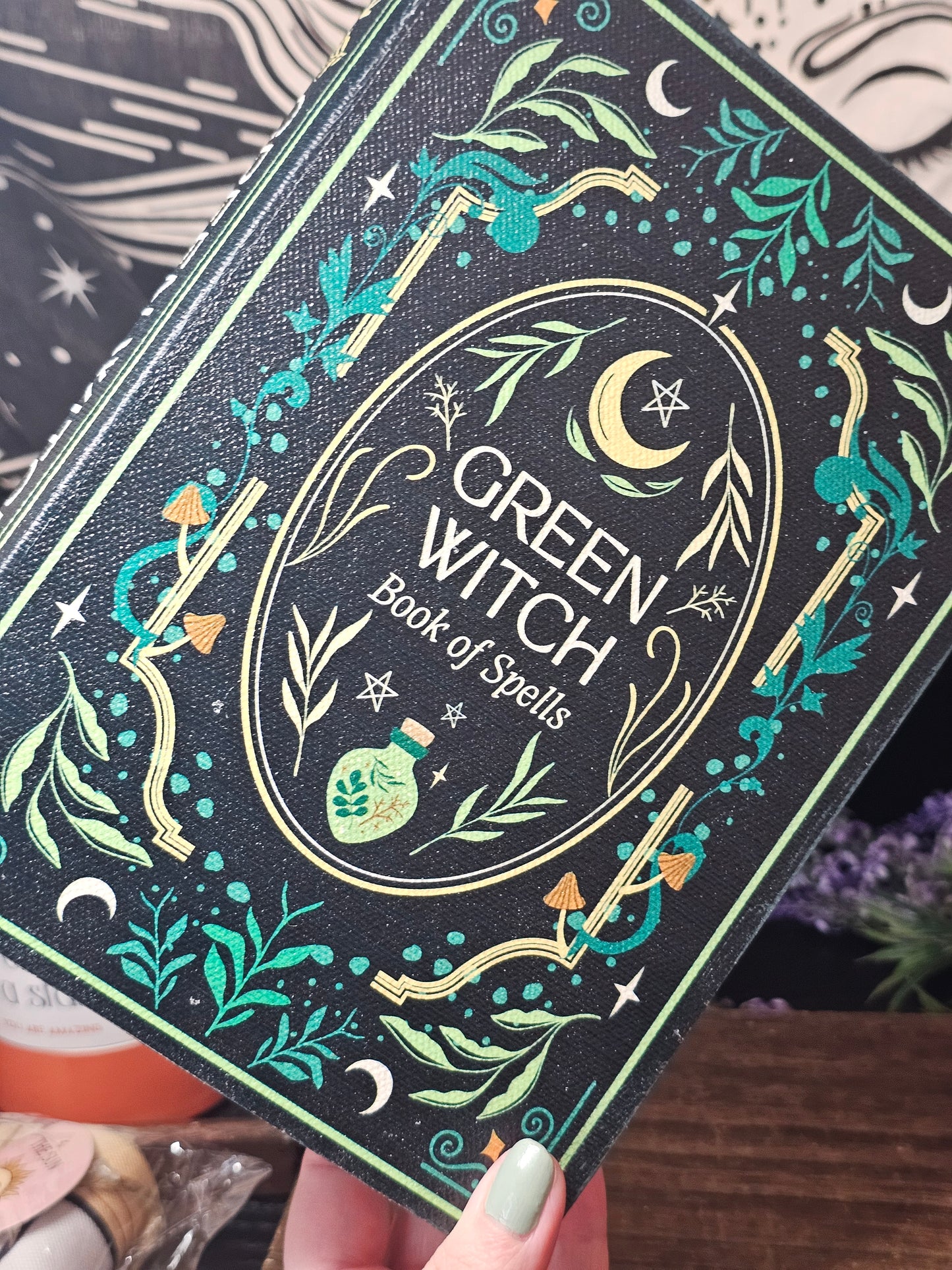 Green witch storage box
