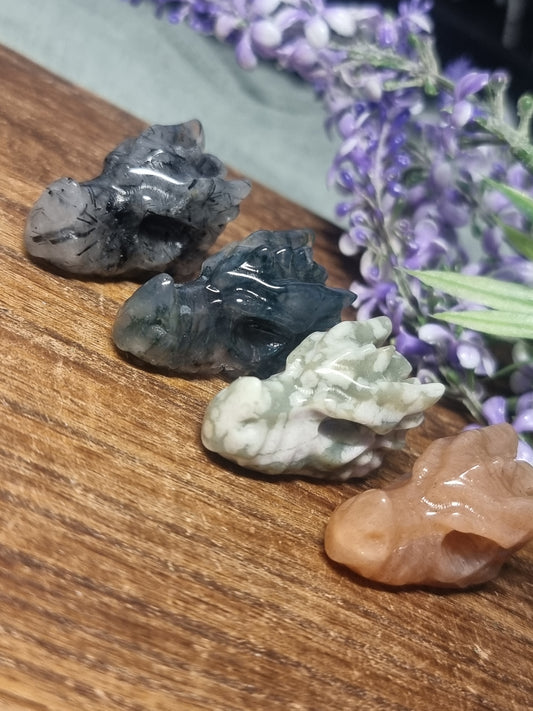 Dragon head carvings