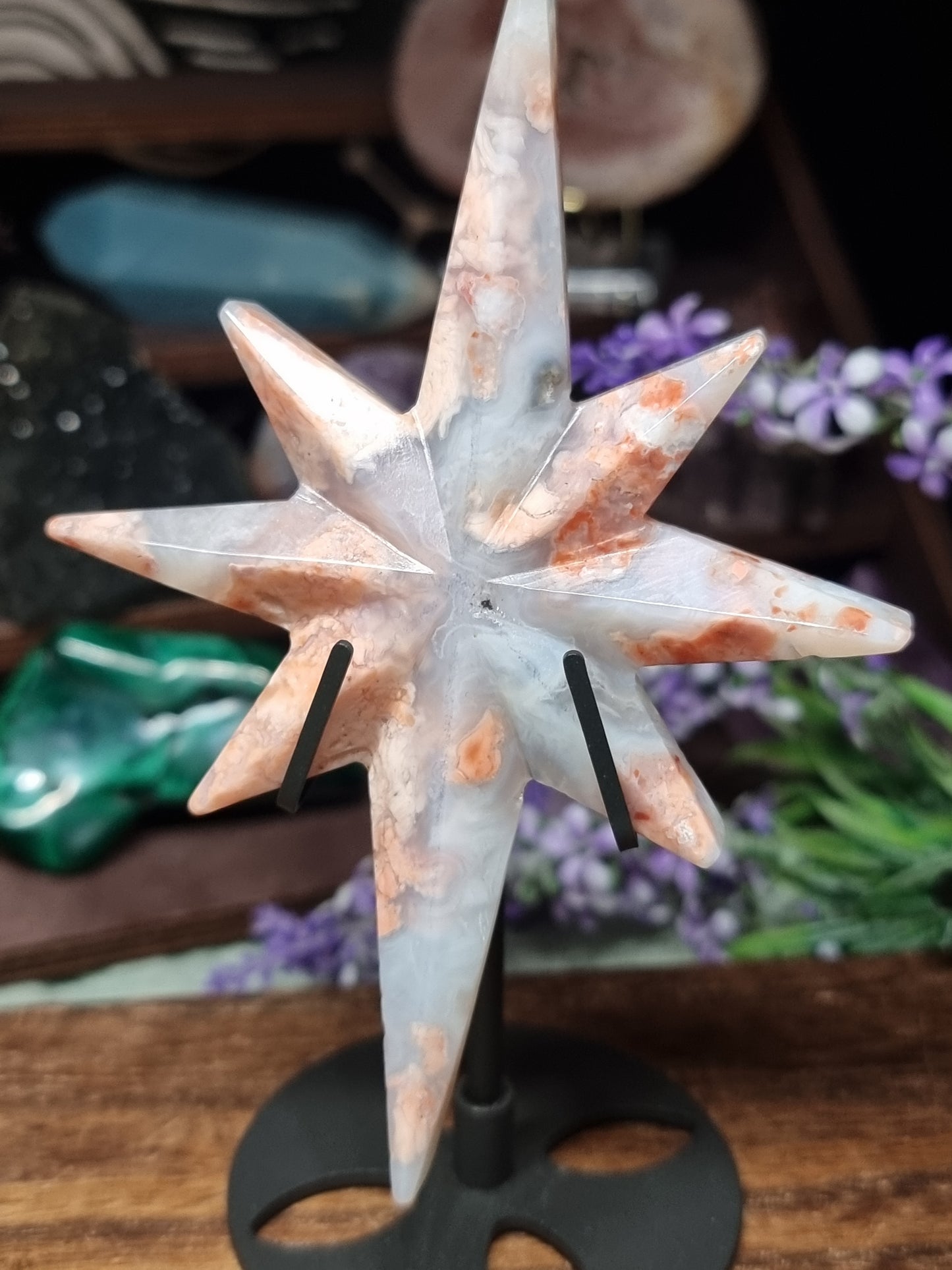 Pink agate star