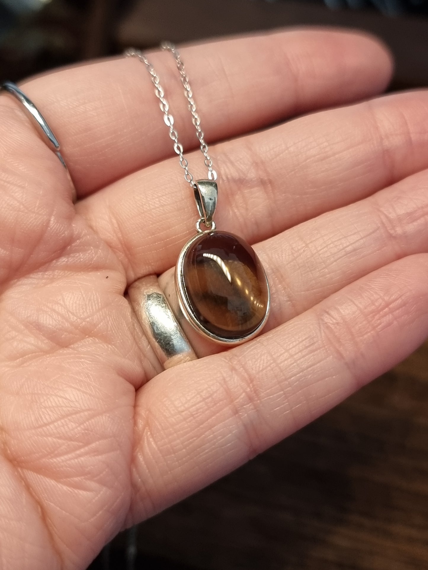 Smokey quartz necklace - s925
