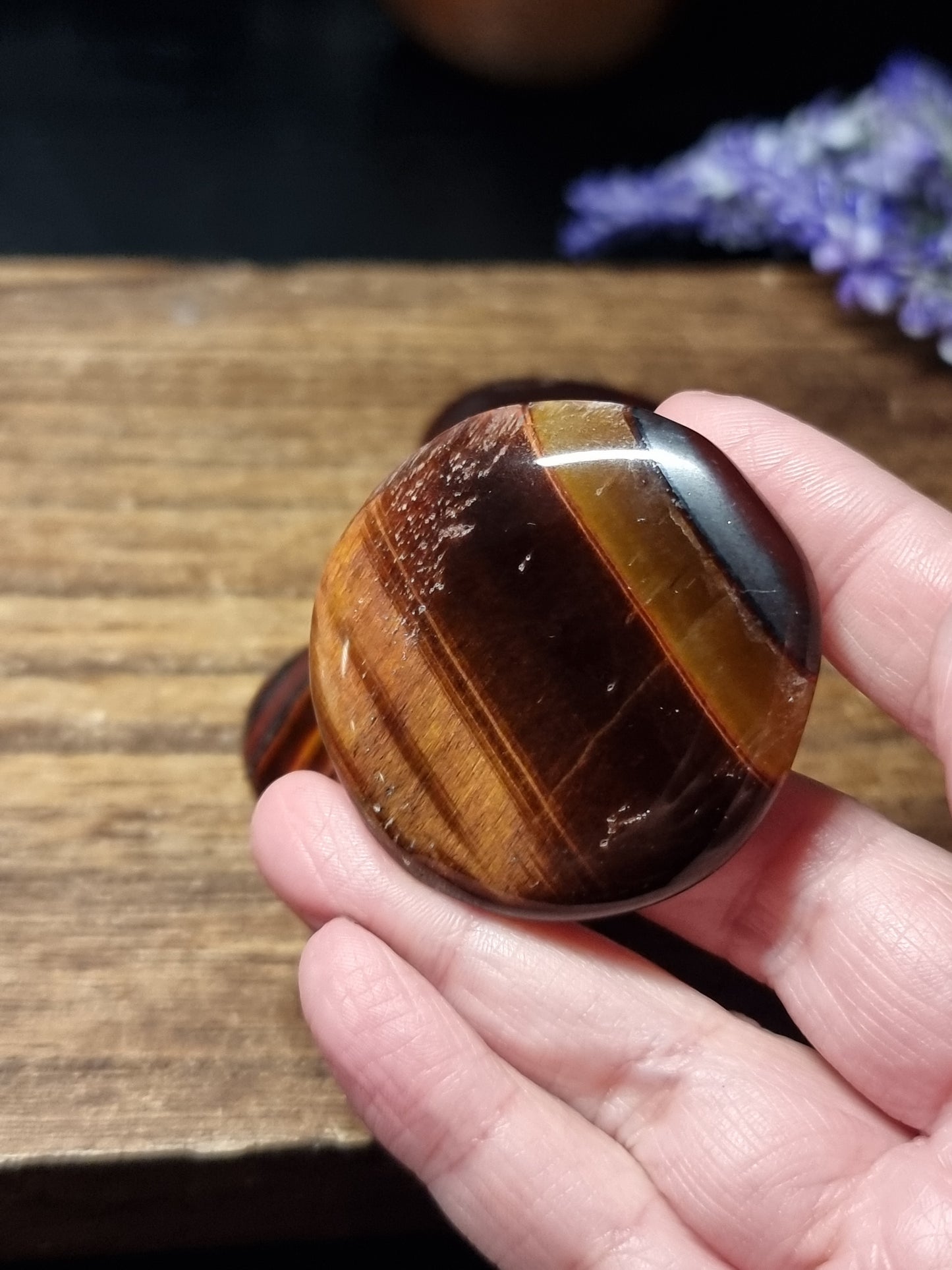 Red tigers eye flatstones