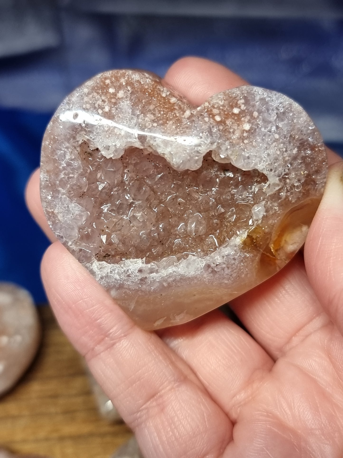 Pink amethyst hearts