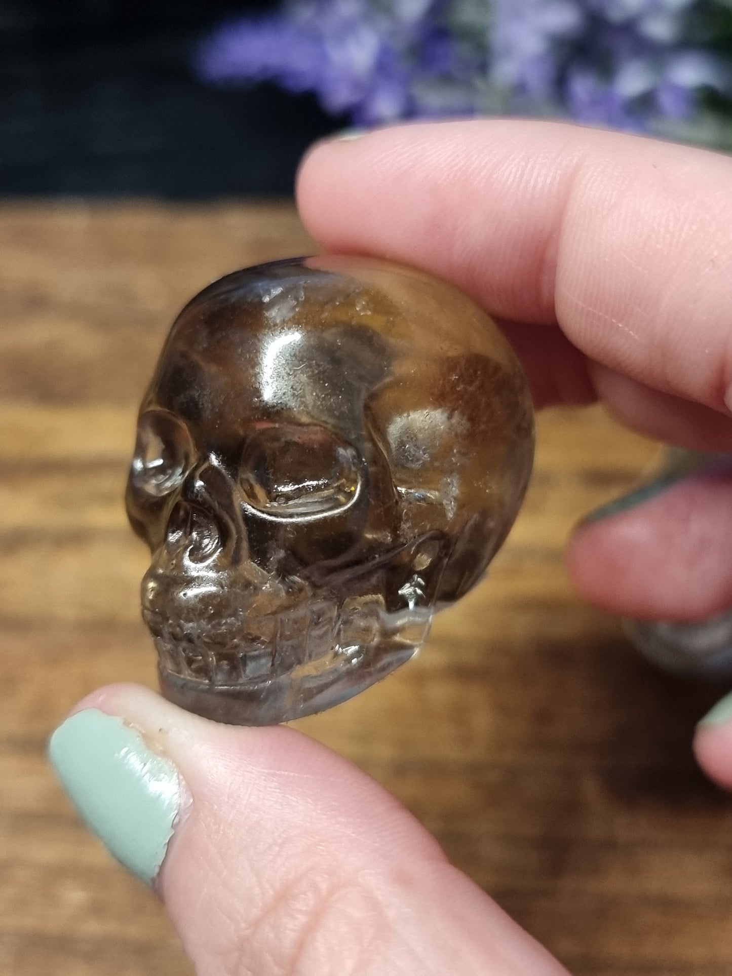 Quartz skull carvings