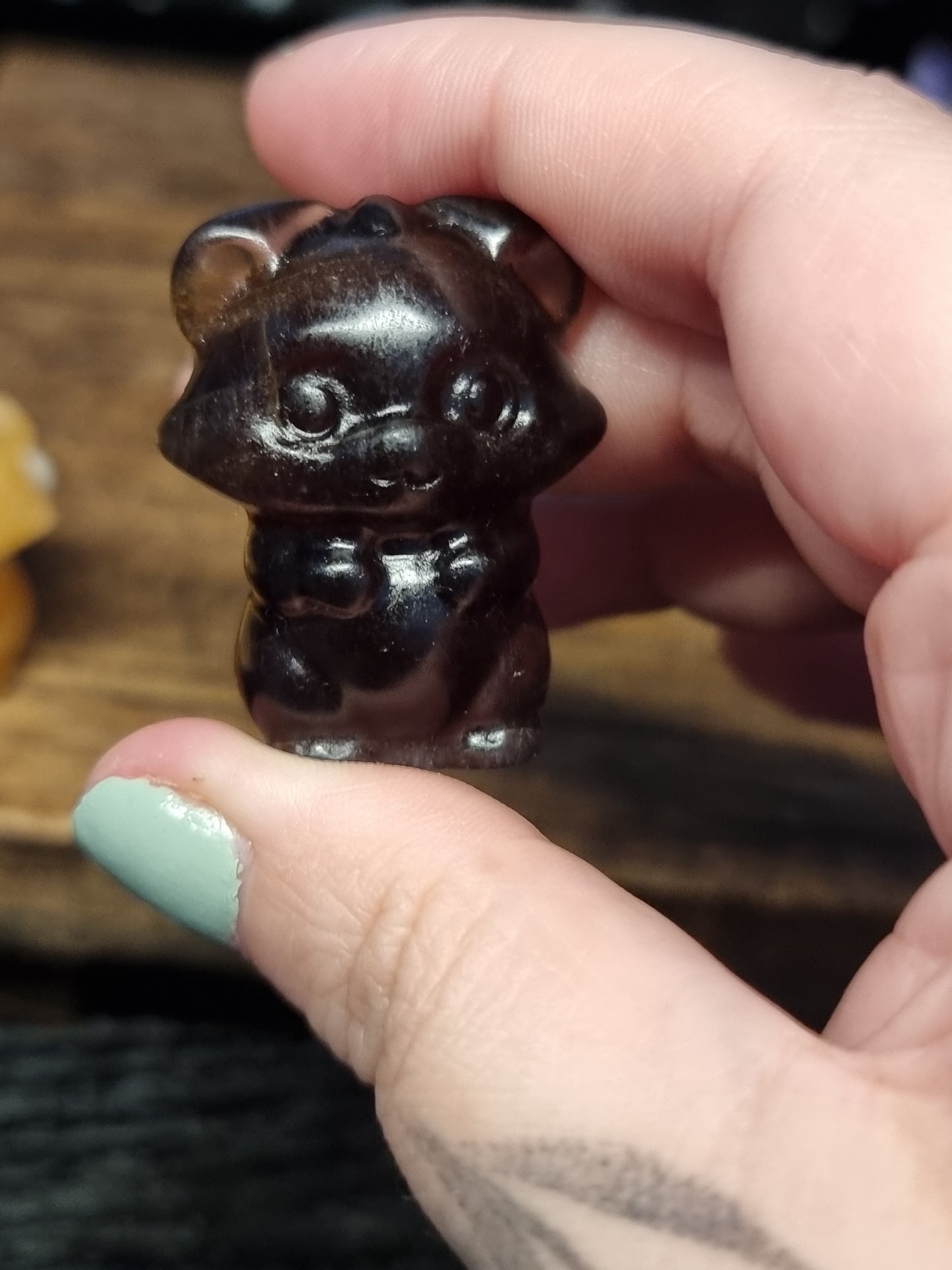 Raccoon carvings