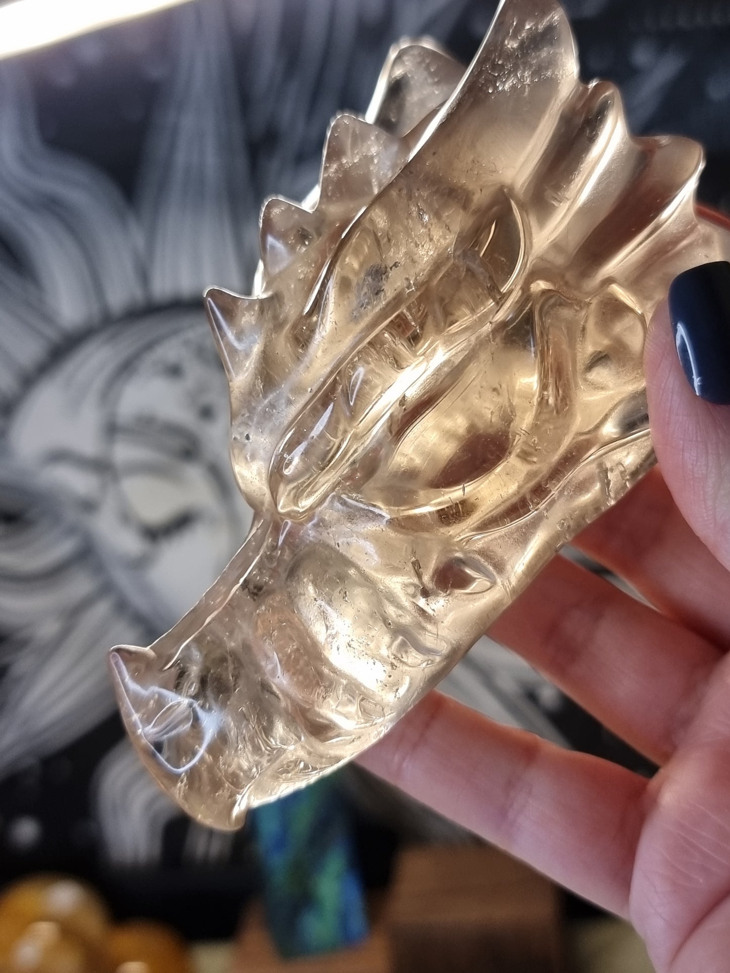Smokey quartz dragon head