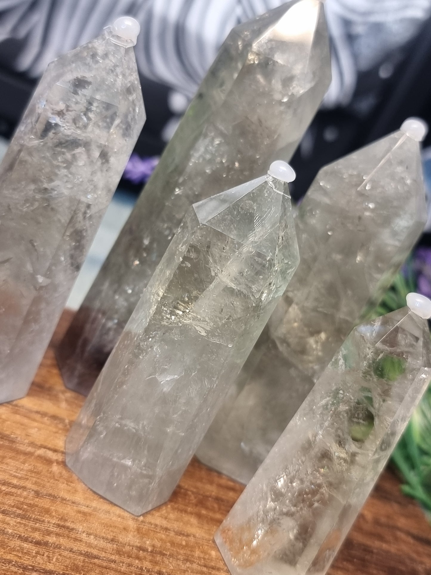 Green quartz towers