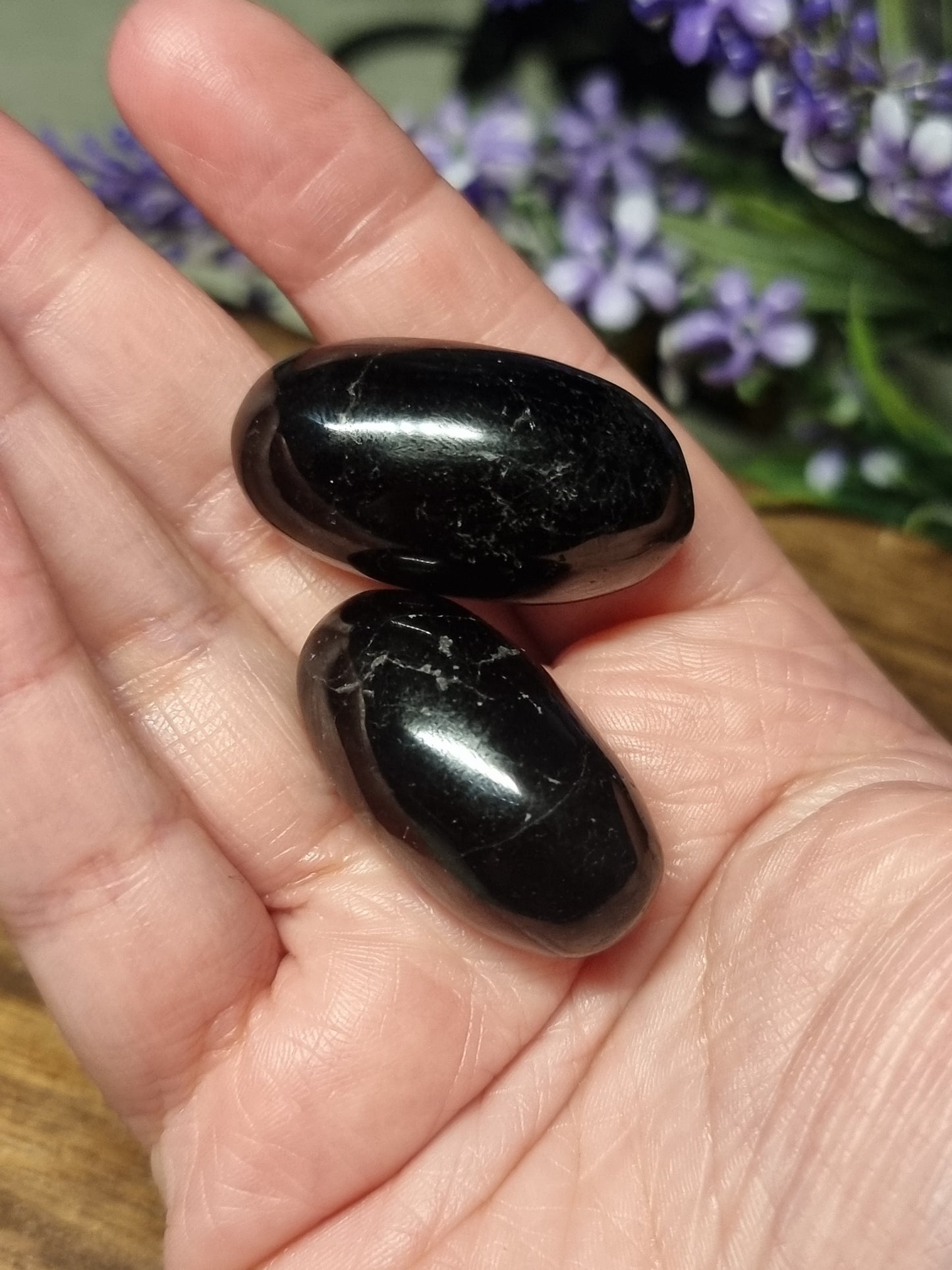 Black tourmaline lingams