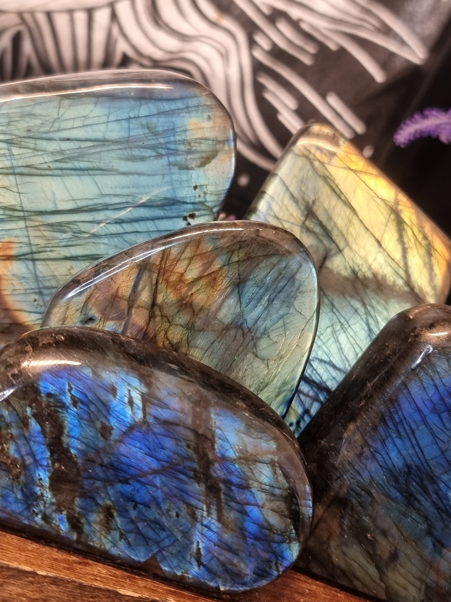 Labradorite freeforms