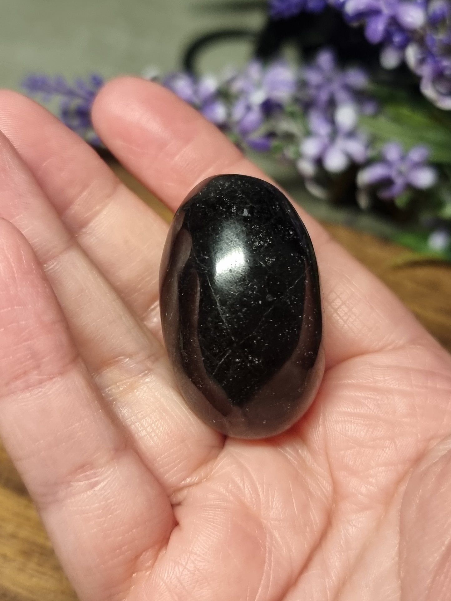 Black tourmaline lingams