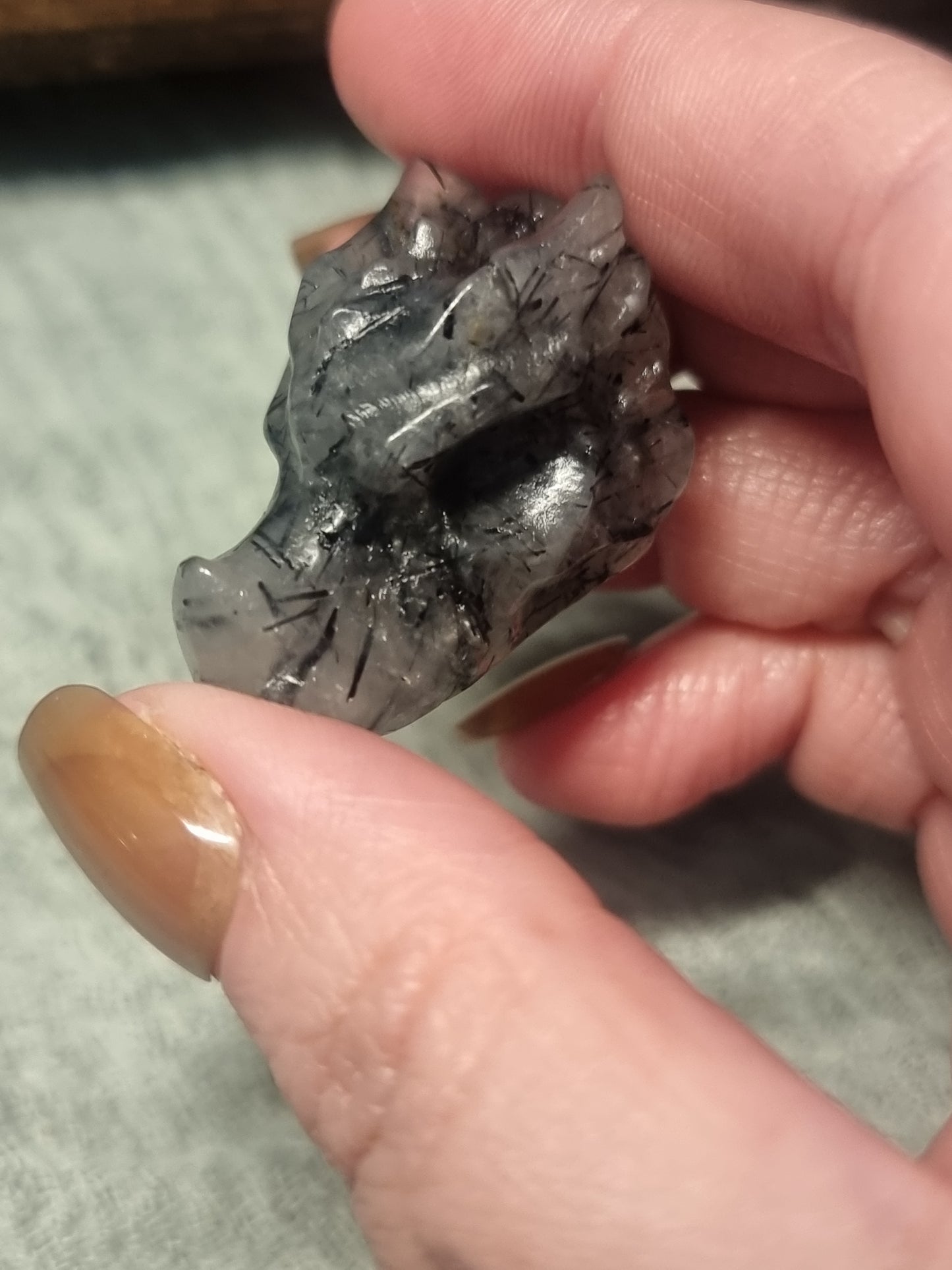 Dragon head carvings