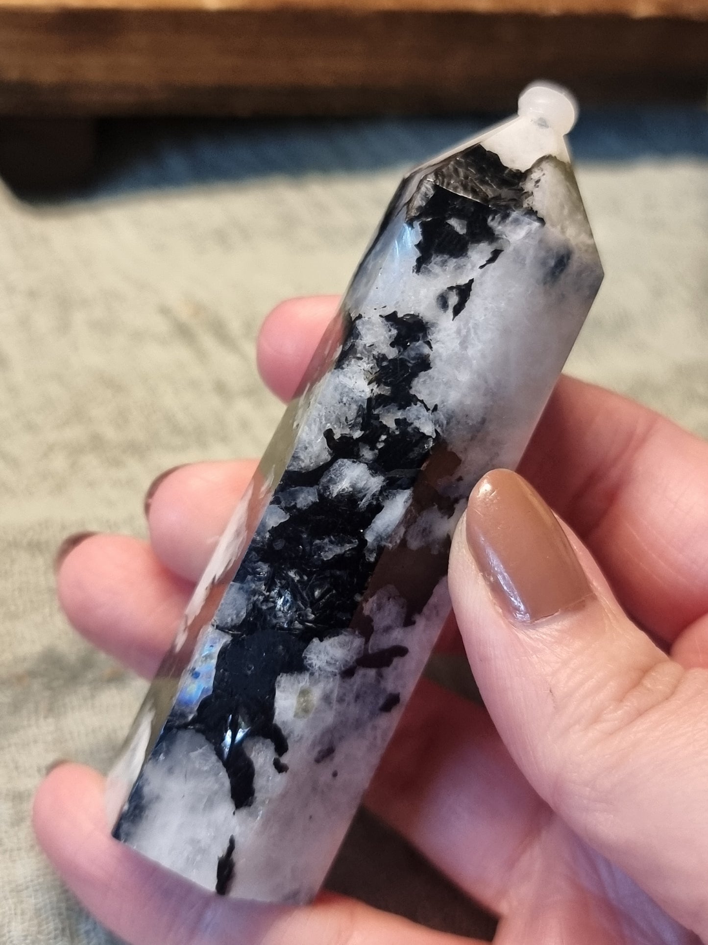 White labradorite towers